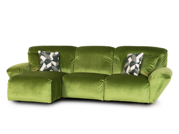 BELUGA - Sectional velvet sofa with chaise longue by Mantellassi 1926 - view 2